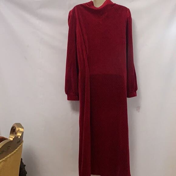 KOMAR SLEEPWEAR LONG LACE RED POLKA DOT WARM‎ SIZE L - Picture 2 of 8